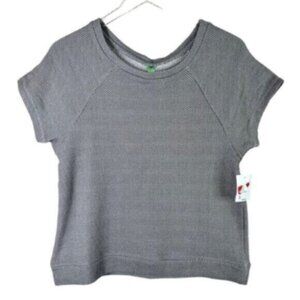 NWT Honeydew | Gray Charcoal Lounge Wear Short Sleeve Knit Top Size Large